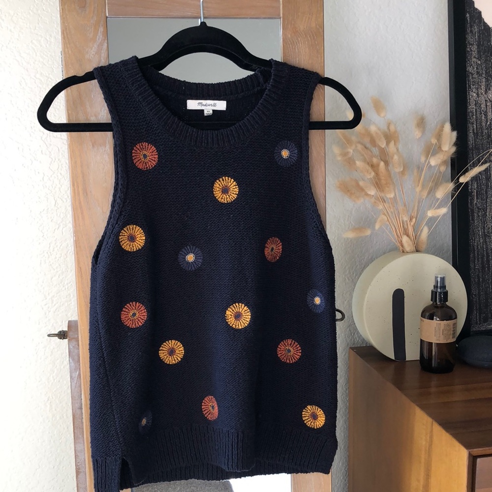 Madewell | Floral Embroidered Knit Tank